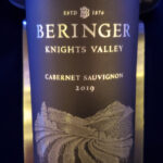 A wine bottle: Beringer Knights Valley Cabernet Sauvignon 2019