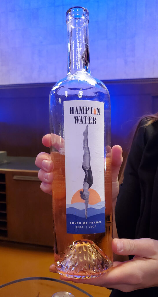 A wine bottle: Hampton Water Rose 2021