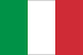 The flag of Italy.