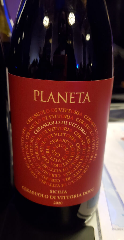 A wine bottle: Planeta Cerasuolo