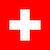 The flag of Switzerland.